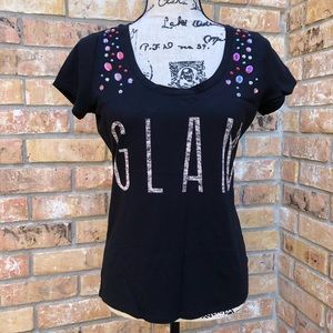 Express GLAM Tee with rhinestones